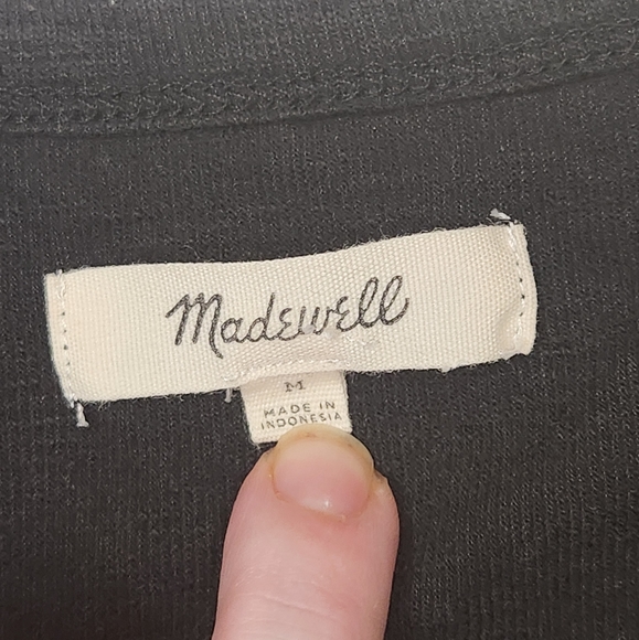 Madewell Womens Medium Sleeveless Audio Knot Front Tank Top Shirt Black - Picture 4 of 7